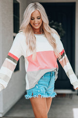 Color Block Dropped Shoulder Top