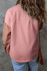 Veste à carreaux avec bordure brute