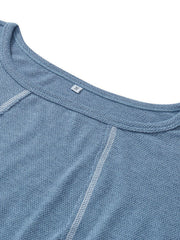 Sweat-shirt ample à coutures contrastées pour femme