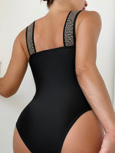 Push-up-Badeanzug mit Nietendekor