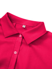 woven casual loose short-sleeved shirt