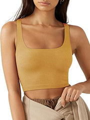 solid color casual thread short vest