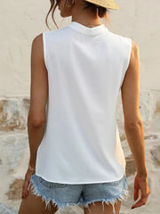 V-neck's shirt's lace hollow top