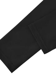 Cross V Neck Stitching Slim Long Sleeve Solid Color Top