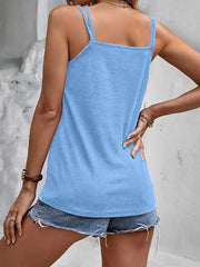 Camisole's v-neck solid color tube top sleeveless bottoming top