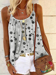 Printed Camisole Loose Polka Dot T-Shirt
