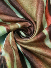 Damen-Unterhemd mit Print, One-Shoulder-Ärmeln, diagonalem Saum und schmaler Passform
