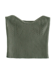 Knitted Sleeves + Slim Tube Top Two-piece Set