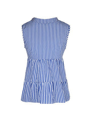 tops sleeveless v-neck striped shirt