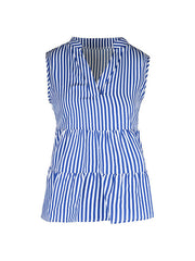 tops sleeveless v-neck striped shirt