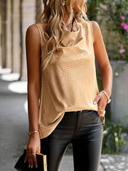 Elegant's ironed collar sleeveless tank top