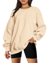 Pull col rond ample et décontracté en velours