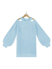 plus size off-shoulder sweater knitted sweater