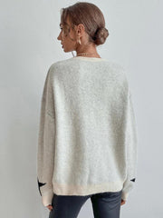 Pullover Round Neck Star Thread Sweater