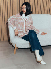 Élégant cardigan ample en maille française
