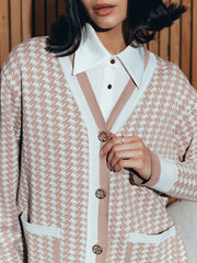 Élégant cardigan ample en maille française