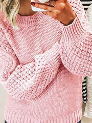 warm thick knitted pullover sweater