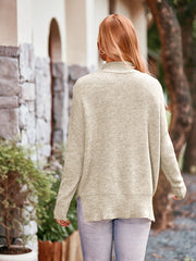 turtleneck loose pullover sweater