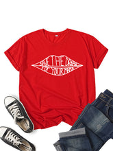 SAVE THEDRAMA lip graphic print short-sleeved T-shirt