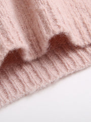 Cardigan long en maille à rayures contrastées pour femme