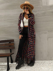 tassel long cardigan coat sweater