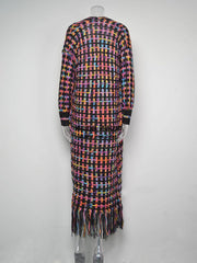 tassel long cardigan coat sweater