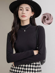 Rollkragenpullover plus warmes Strickoberteil aus Fleece