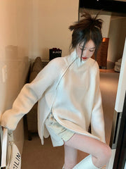 turtleneck sweater with side zipper