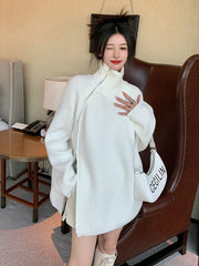 turtleneck sweater with side zipper