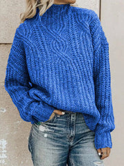 pullover turtleneck twist knitted sweater top