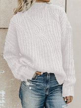 pullover turtleneck twist knitted sweater top