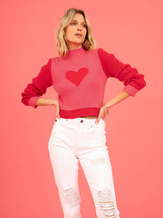 Valentine Love Turtleneck Pullover Sweater