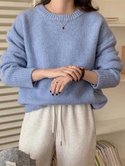 round neck comfortable loose casual sweater
