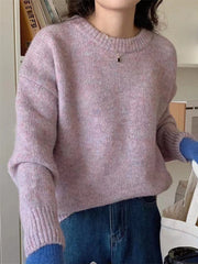 round neck comfortable loose casual sweater