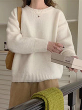 round neck comfortable loose casual sweater