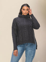 Women's Casual Lapel Drop Shoulder Loose SweaterRP0023577