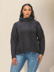 Women's Casual Lapel Drop Shoulder Loose SweaterRP0023577