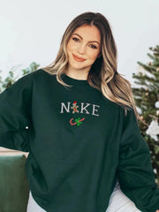 Christmas's Christmas tree print sweatshirt