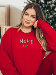 Christmas's Christmas tree print sweatshirt
