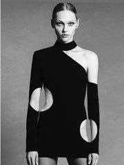 One Shoulder Long Sleeve Dress