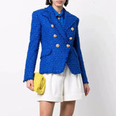 Blazer Slim Fit Small Jacket Woolen Fringe Wear Top