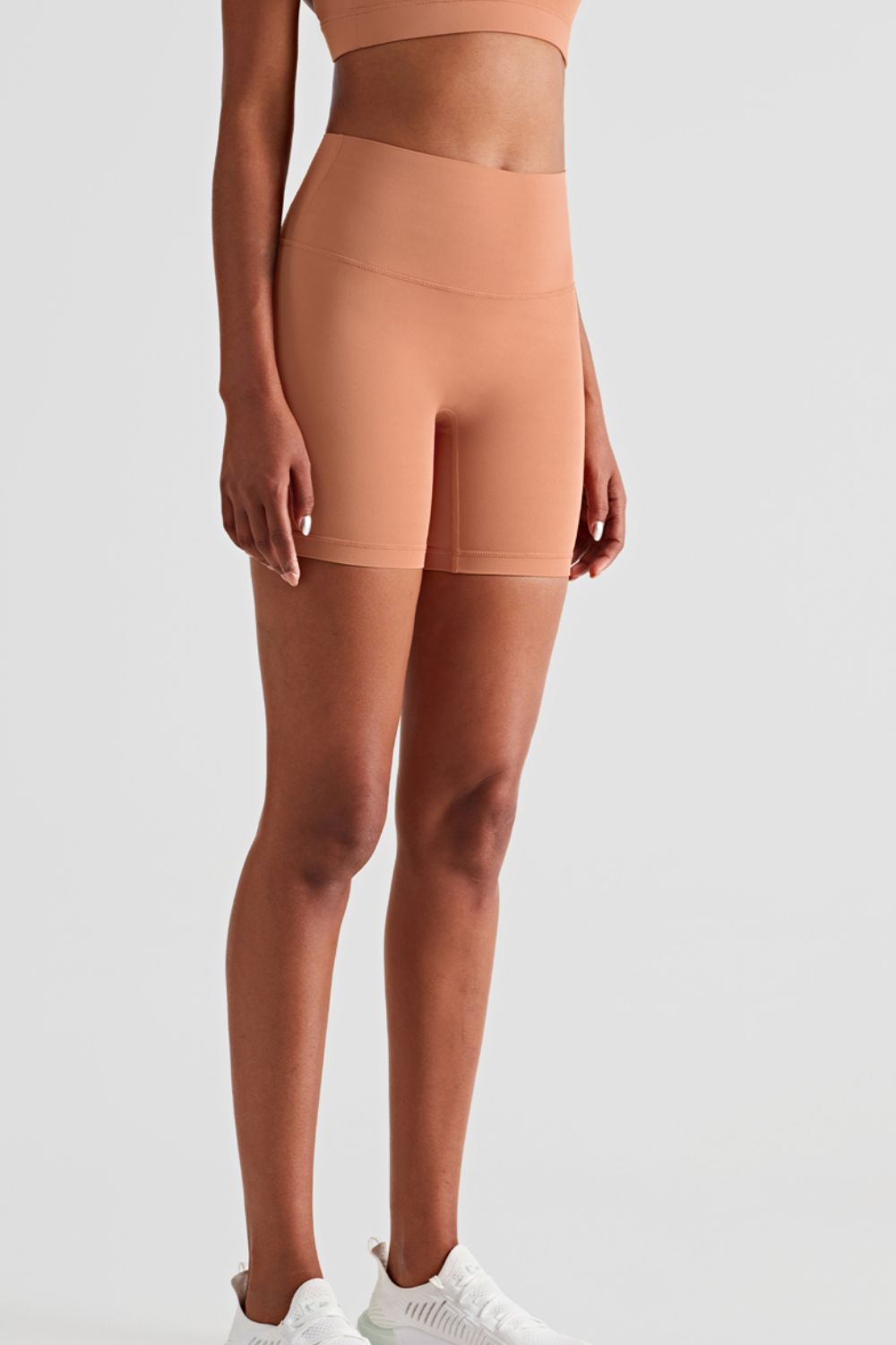 Bikershorts mit hohem Bund und elastischem Bund
