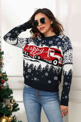 Pull à manches raglan « HAPPY Christmas »