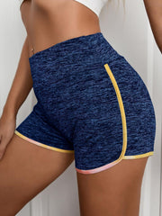 Melierte Shorts mit weiter Taille
