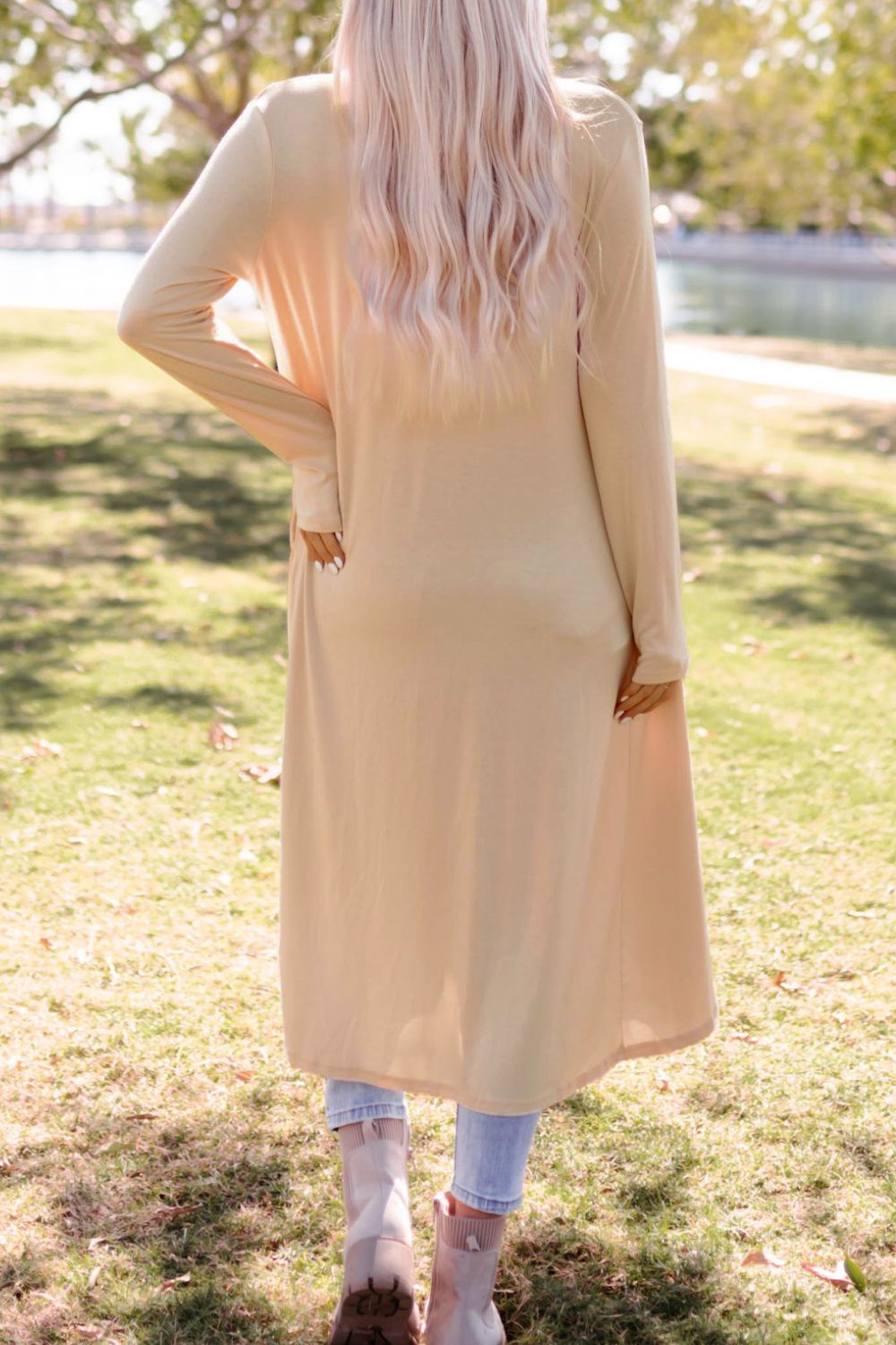 Cardigan ouvert sur le devant avec poches