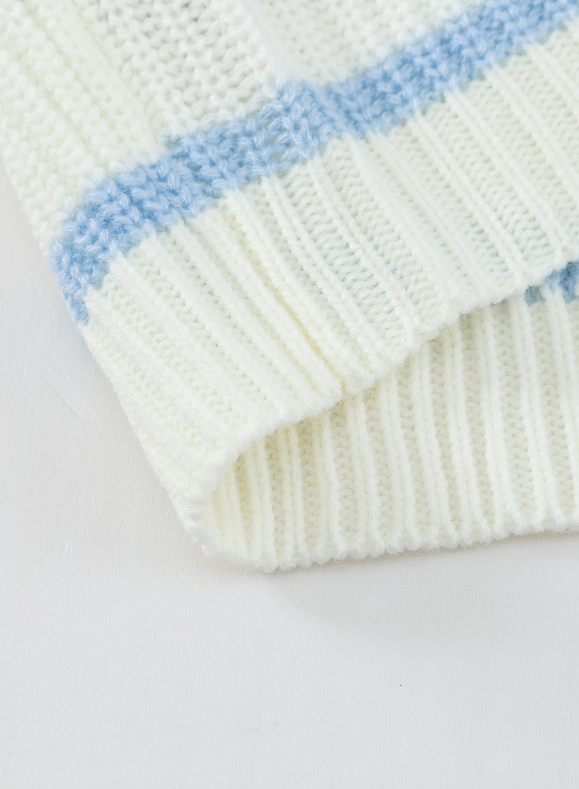 Cardigan ouvert sur le devant en maille côtelée rayée avec poches