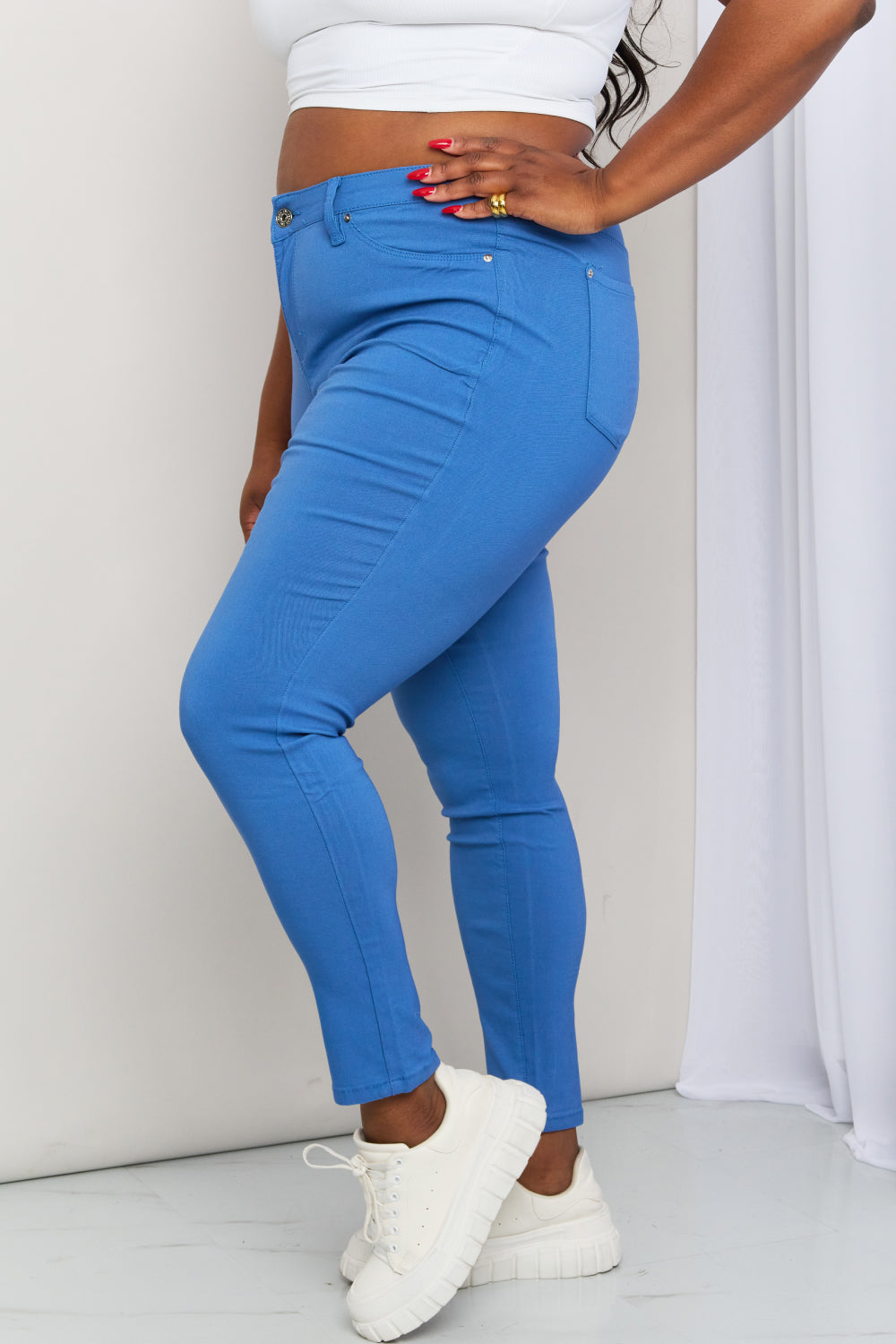 YMI Jeanswear Kate Jean skinny hyper-extensible taille mi-haute bleu électrique