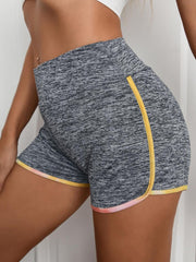 Melierte Shorts mit weiter Taille