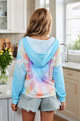 Tie-Dye Dropped Shoulder Hoodie