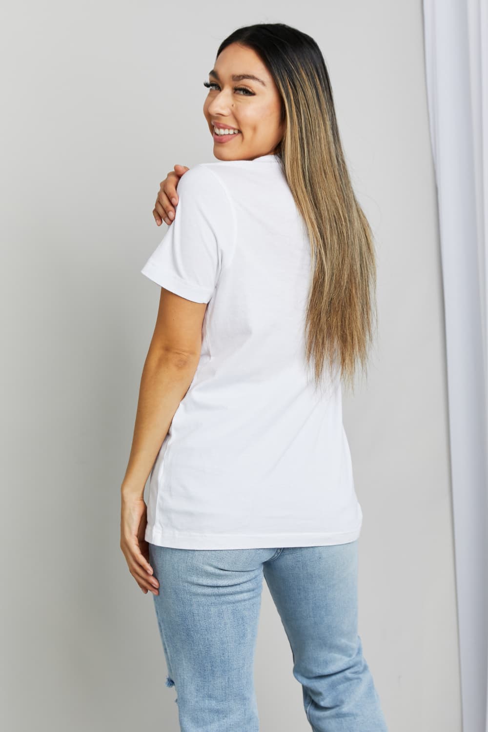 Simply Love HERE THE SNACKS Graphic Cotton T-Shirt